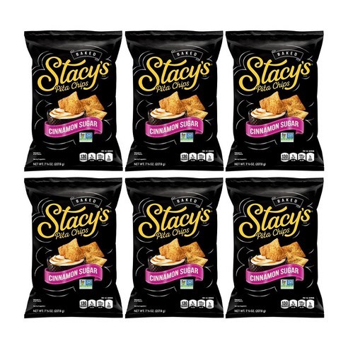 Stacy's Cinnamon Sugar Pita Chips 미국 스테이시 시나몬 슈가 피타 칩스 7.33oz 207.8g 6팩, 6개