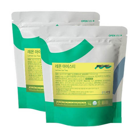 민트라벨 레몬 아이스티 파우더 대용량, 1kg, 12개, 1개입, 1kg 대호아이스티