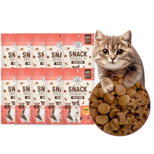 캣퓨어 스낵 고양이 치석제거 헤어볼 신장요로 다이어트 중성화 간식, 4개, 60g, 요로건강에 도움주는 - 유리너리