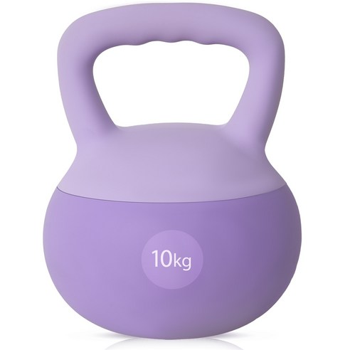 말랑말랑 소프트 PVC 케틀벨 아령, 1개, 10kg, purple