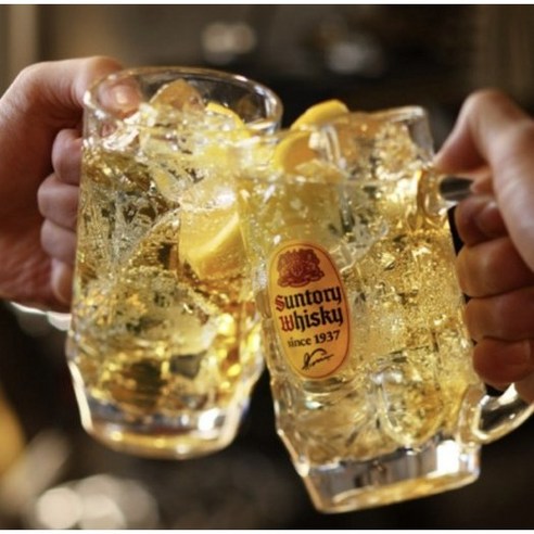 SUNTORY 산토리 가쿠빈 위스키 하이볼 잔 380ml, 2개