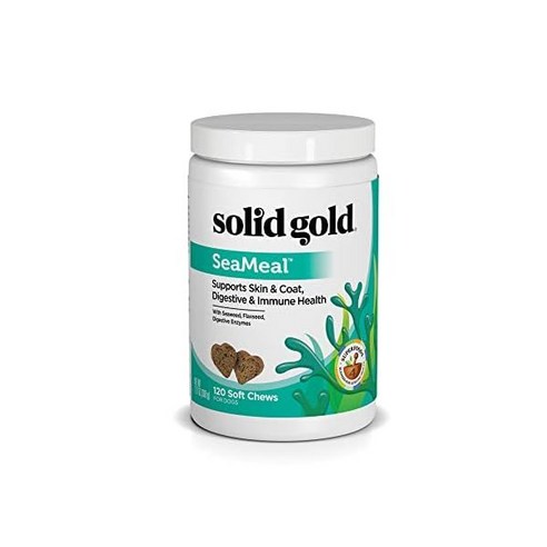 Solid Gold 고양이 강아지 솔리드 골드 씨밀 멀티비타민 그레인 프리 다시마 소화 효소, Powder, 5 oz, 1개 고양이영양제소화1개