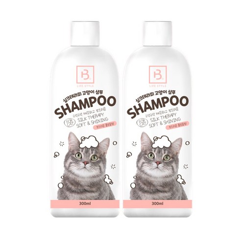 리베온펫 고양이 샴푸 린스 겸용 털빠짐 샴푸 냥이 전용, 300ml 2개, 300ml