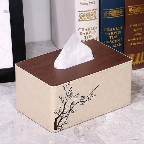 조직 상자 거실 고급 창조적 인 종이 상자 식탁 현대 간단한 홈 티 테이블 원격 제어 저장 상자, 매화 작은 g
