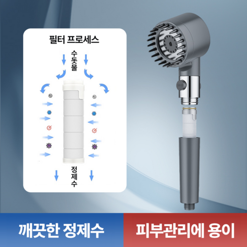 새로운 샤워 경험을 제공하는 비타크린 초강력 필터 샤워기 헤드