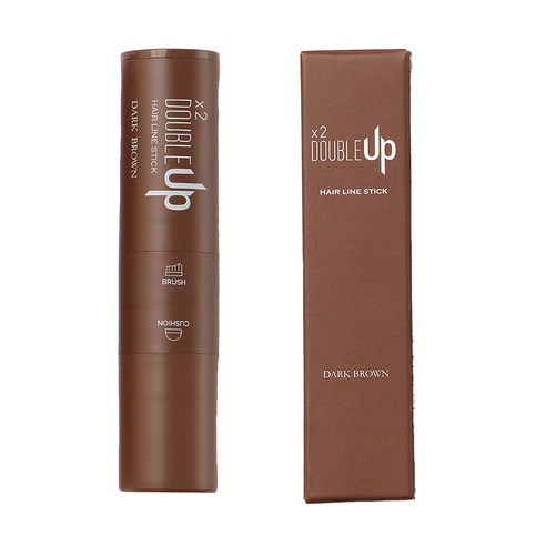 더블업 헤어라인 커버스틱, 2개, 다크브라운