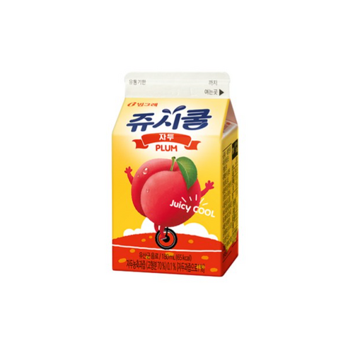 빙그레 쥬시쿨 자두, 4개, 450ml