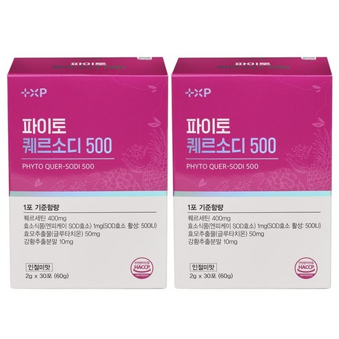파이토 퀘르소디 500 퀘르세틴 브로멜라인 커큐민 환절기 비염 영양제, 2세트, 30회분