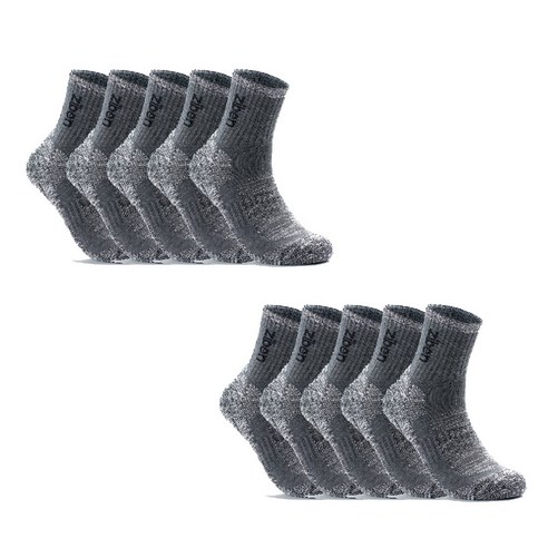 10켤레 입고된 지벤 쿠션 스포츠 양말, 건설현장 및 등산용 지벤양말