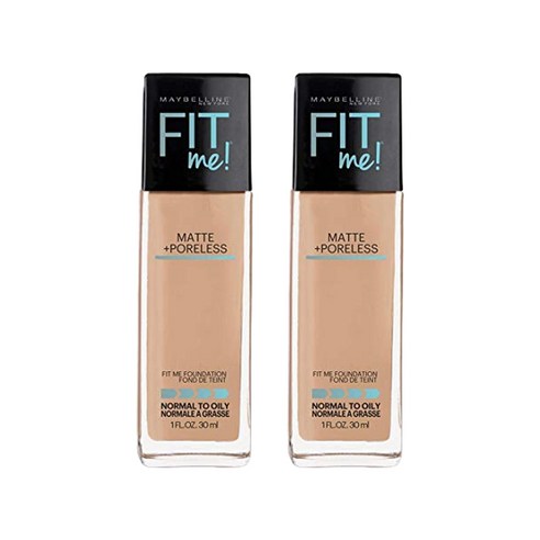 메이블린 핏 미! 매트+ 포어리스 파운데이션 30ml, Sun Beige, 2개