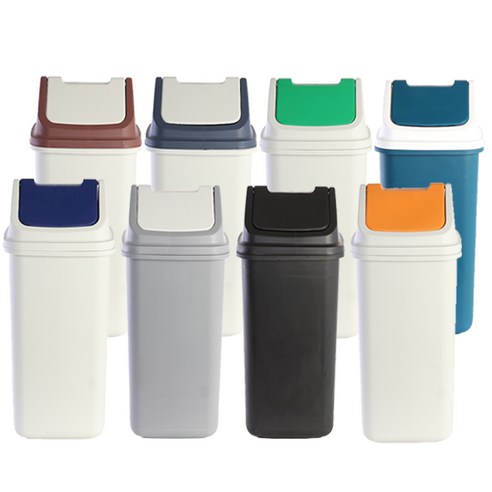 사각자동 휴지통(20L~100L) 종량제봉투 대형 휴지통 쓰레기통 청소 학교 학원 관공서, 20L, 청록, 1개