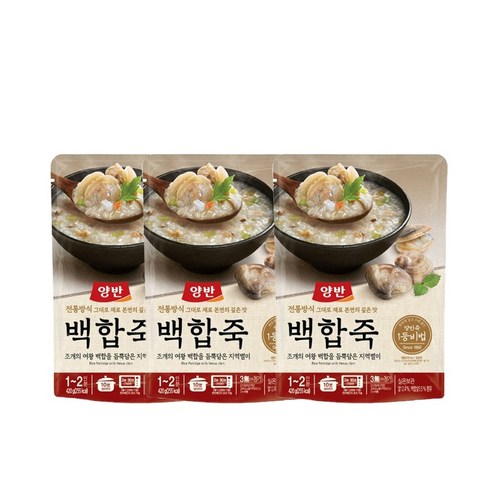 <올따옴> 동원 양반 파우치죽 백합죽, 1개