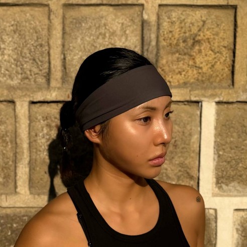 이마라 고급 기능성 스포츠 헤어밴드, 차콜 FREE, 1개
