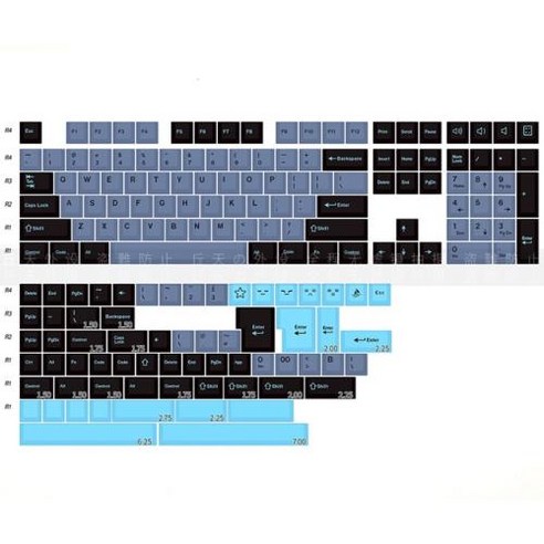 스웨그키 TTC 1 세트 GMK 8008 Olivia Arctic Merlin Jamon Aero Marrs 그린 중공업 Shoko Keycaps ABS 더블 샷 체리 프로파일 키, 없음, 없음, 8008 blue