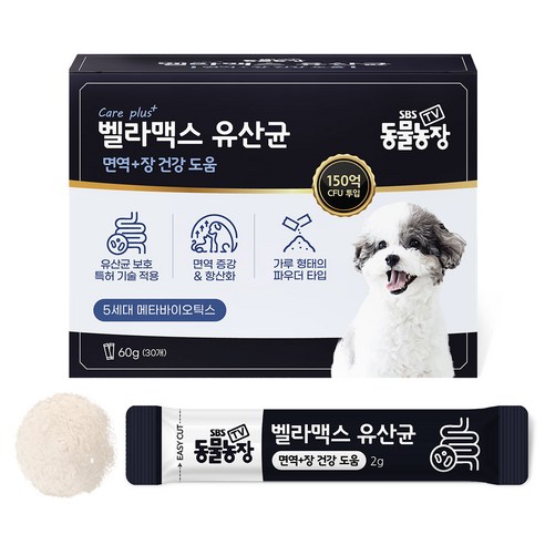 SBS TV 동물농장 유산균 1개 강아지 장 건강 면역력 영양제