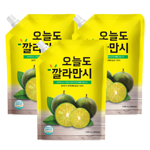 바로푸드 오늘도 깔라만시 원액 1L, 3팩