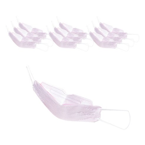 장도연 마스크프렌즈 입체형 10매입 3D 칼라 마스크, 1box (10pcs), 핑크 - 소형