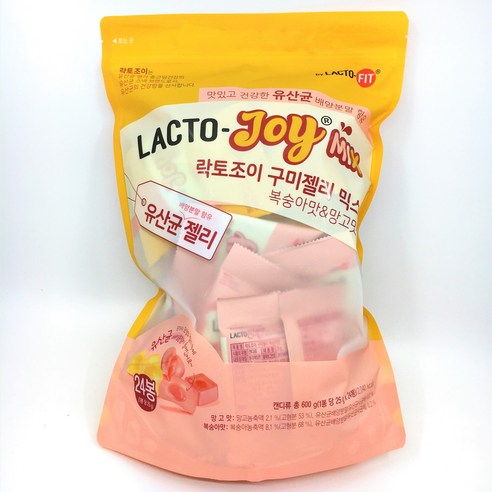 락토조이 구미젤리 복숭아맛 + 망고맛 600g