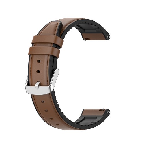 가죽 실리콘 밴드 삼성 갤럭시 시계 4 클래식 42mm 46mm 손목 스트랩 갤럭시 Watch4 40mm 44mm 교체 팔찌, Brown, Galaxy watch 4 44mm
