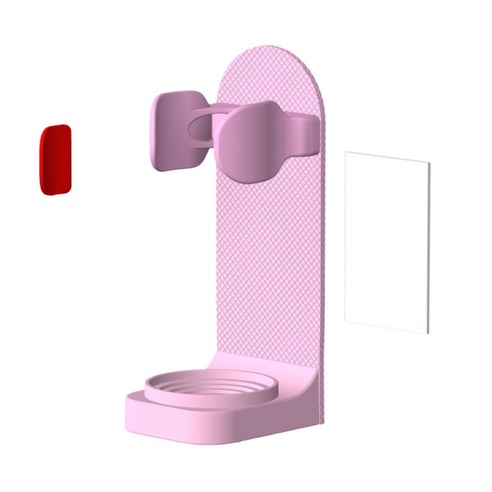 접착 벽 장착 된 칫솔 홀더 욕실 장식 자동화 된 칫솔 홀더, 분홍