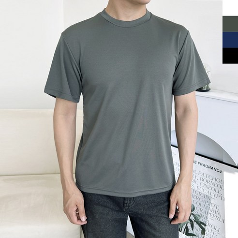 베이직 라이프 드라이 라운드 쿨링 반팔 여름 기능성 쿨론 시원한 여름 무지 티셔츠