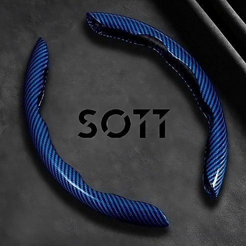 SOTT 탄소섬유 나노카본 고광택 5D 사이드 핸들커버, 카본 딥블루