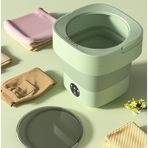 JIBAIHUO 접이식 미니세탁기는 가정용으로 사용하기에 적합하며, 속옷, 양말, 수건 등 작은 빨래물을 세탁할 수 있는 소형 세탁기입니다.