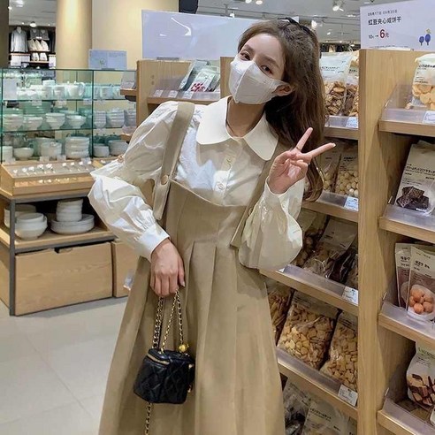 포근한 계절을 담은 임산부 멜빵 원피스: 편안함과 스타일을 동시에 임산부멜빵