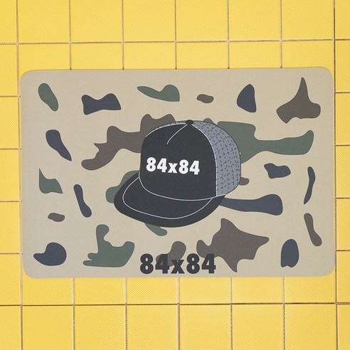 84x84 빨아쓰는 화장실 주방 규조토 발매트, 카모