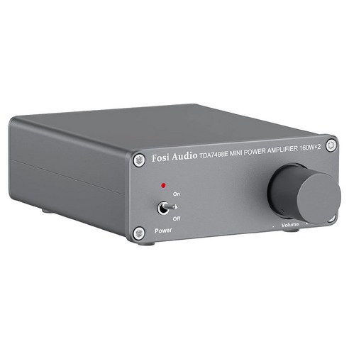 Xzante Fosi Audio TDA7498E 2 채널 오디오 증폭기 수신기 스피커용 Hi-Fi 클래스 D 통합 앰프 160W X 2(EU 플러그), 보여진 바와 같이
