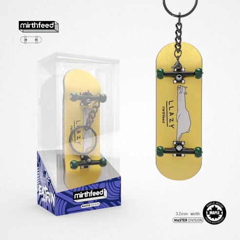 DIY 핑거 스케이트보드 / 미니 손가락 베어링 보드 Fingerboard skateboard, 99mm x 29mm (드라이브 포함), 키링7, 1개