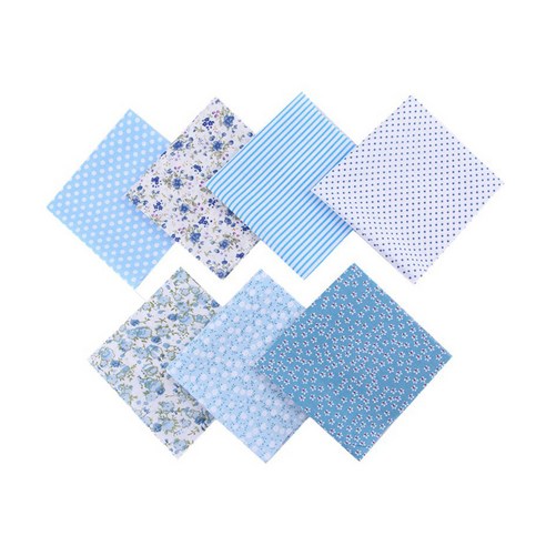 7pcs DIY 직물 프린트 면직물 바느질 퀼팅 스크랩북팅 수공예 사각 원단, 2