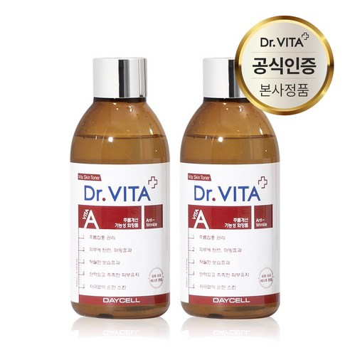 닥터비타 주름 탄력 집중케어 레티놀 비타민 A 수분공급 스킨 토너, 2개, 200ml