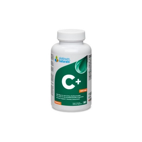 Platinum Naturals 비타민 C+ 600mg 90 식물성 캡슐, 90정, 1개