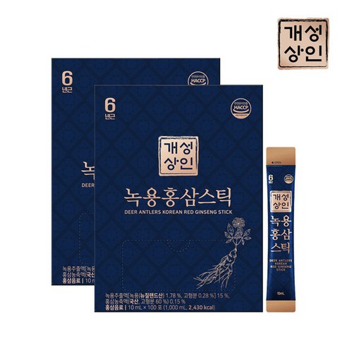 개성상인 녹용홍삼스틱 10ml 30포 x 4박스 (총 120포), 4개 녹용대흥한방 개성상인 녹용홍삼스틱 10ml 30포 x 4박스 (총 120포), 4개 녹용대흥한방