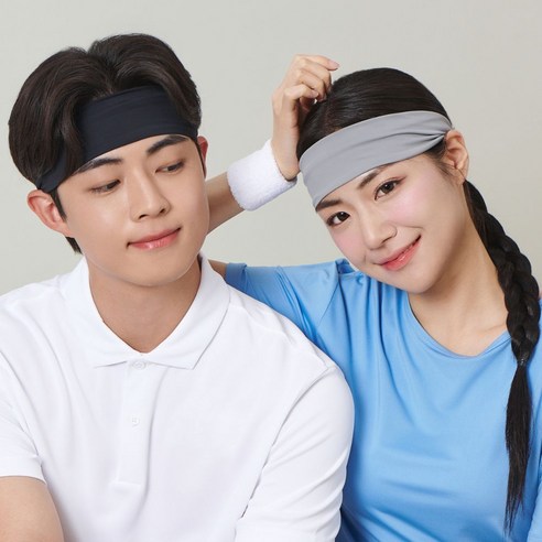땀을 흡수하고 시원함을 유지하는 리레디 스포츠 쿨 땀흡수 헤어밴드