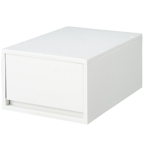 무인양품 MUJI 폴리프로필렌 케이스 서랍식 깊은형 화이트그레이 B3S7030, 1개