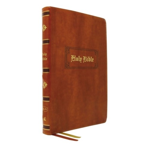(영문도서) KJV Bible Giant Print Thinline Bible Vintage Series Leathersoft Tan Red Letter Thumb In... Imitation Leather, Thomas Nelson, English, 9781400332304