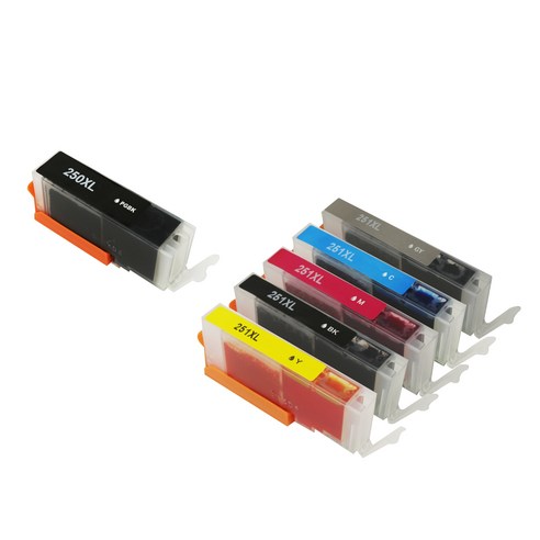 캐논 MX922 MG7520용 PGI-250 CLI-251 대용량 XL 호환 카트리지, 6카트리지 (GY 포함) 1세트, 1개