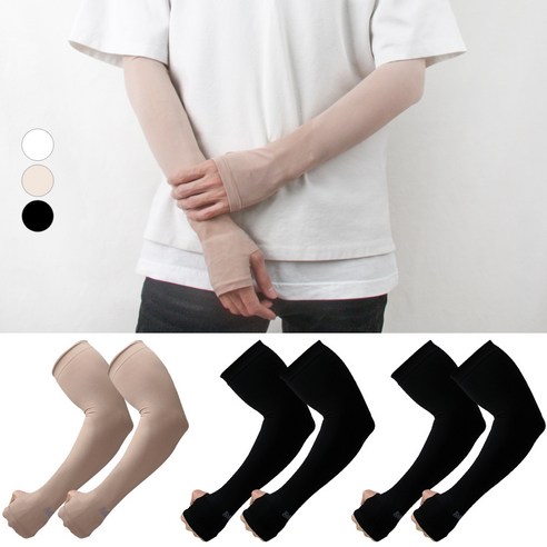 발렌티노크리스티 남자 여자 타투 차단 골프 토시 여름토시 4켤레 set, 블랙, 4개