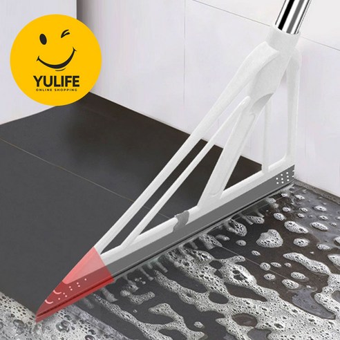 YULIFE 다용도 실리콘 빗자루 물기 먼지제거 스퀴지, 라이트그레이, 1개