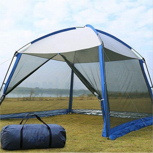 투명 텐트 원터치 정원 베란다 야외 텐트 비닐 텐트 대형 초대형, 블루330*330*230cm, 6-9인, 베이지 6각 대형