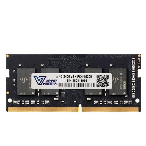 VASEKY DDR4 4기가바이트 2400 MHz의 RAM SODIMM 노트북 메모리 지원 Memoria DDR4 노트북 (4G 2400MHz), 4G 2400MHz, 검정