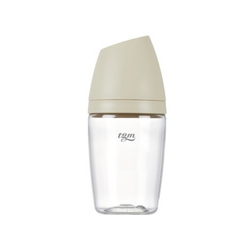 티지엠 트라이탄 쌀알 젖병 240ml (젖꼭지 포함), 240ml_라이스베이지, 1개