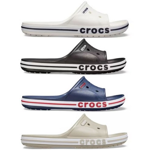 [크록스] 남여공용 바야밴드 슬라이드 / 205392 블랙 화이트 코블스톤 네이비 4종택1