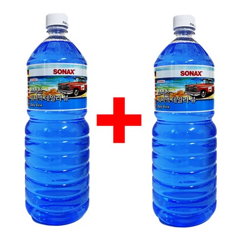 소낙스 데일리뷰 워셔액 1+1, 2통, 1.8L