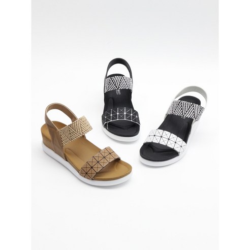 발볼넓은 스트랩 키높이 샌들 푹신한 핏플랍여성 밴딩 플랫폼샌들