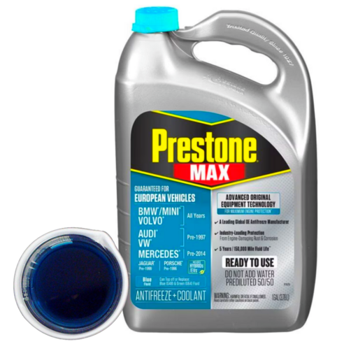 미국산 프레스톤 블루 50:50 엔진 냉각수 3.8L, 파란색부동액 1개 bmw냉각수