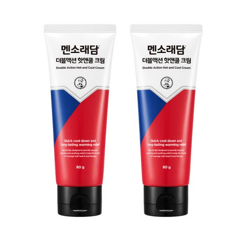 멘소래담 더블액션 핫앤쿨 크림 80g, 2개