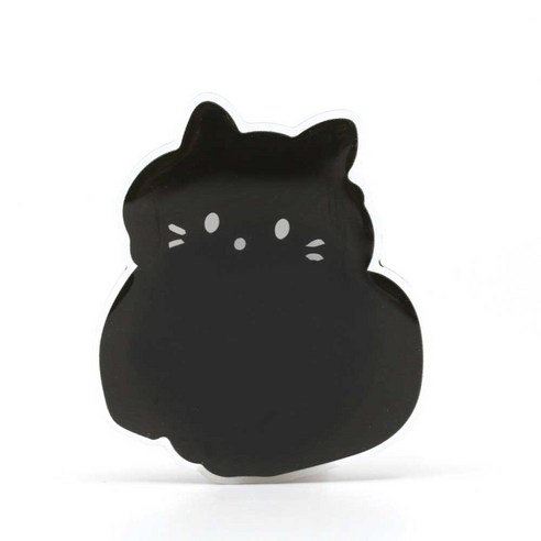 빈트 핸드폰 거치대 아크릴 스마트톡 냥냥 고양이, 블랙, 1개